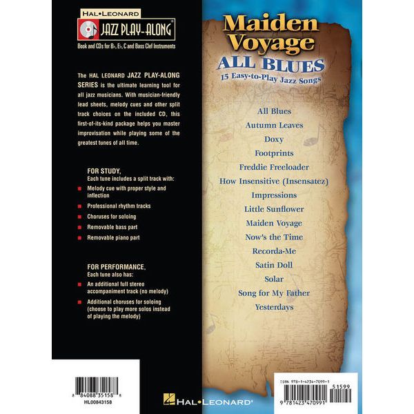 Hal Leonard Jazz Play-Along Maiden Voyage