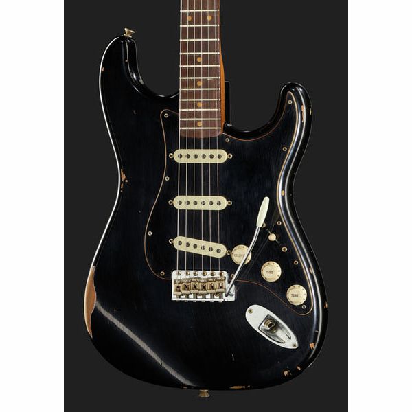 black strat black pickguard rosewood