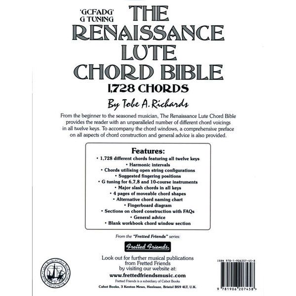 Cabot Books Publishing Renaissance Lute Chord Bible – Thomann United States