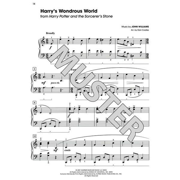 Alfred Music Publishing Harry Potter Easy Piano