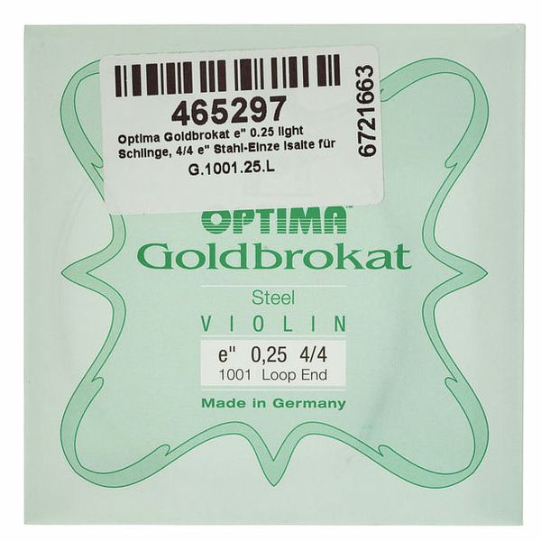 Steel 0.25 4/4 Ball Thin Optima Goldbrokat Violin E String 