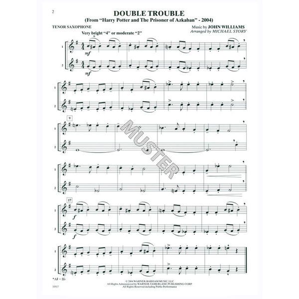 Alfred Music Publishing Movie Duets For All Tenor Sax Thomann United