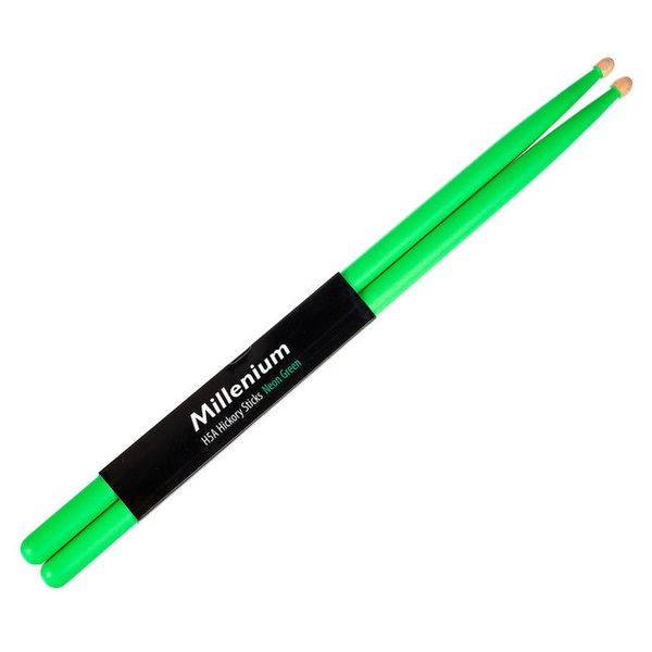 Millenium H5A Hickory Sticks Neon Green