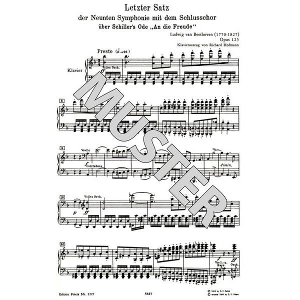 Edition Peters Beethoven An die Freude