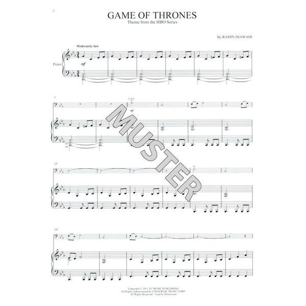 Hal Leonard Game Of Thrones Cello