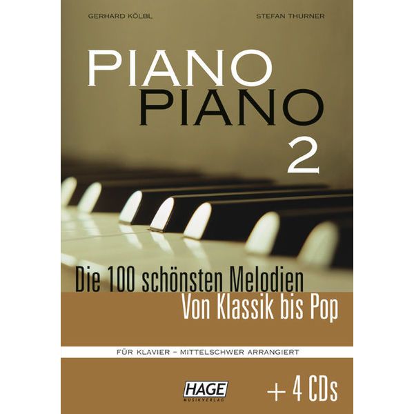 Hage Musikverlag Piano Piano 2 Intermediate +CD