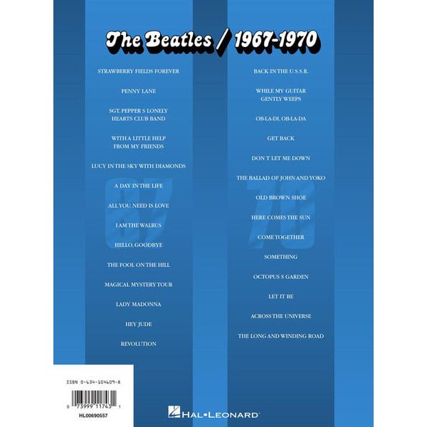 Hal Leonard The Beatles 1967-1970 Bass – Thomann United Arab Emirates