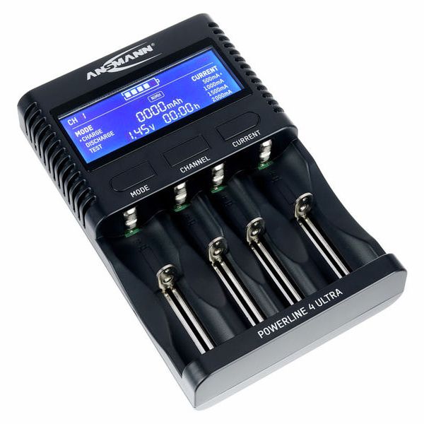 With UK & EU Plugs and Display LED Lights Fast Charger With Individual Slot Monitoring & Overcharge Protection ANSMANN Powerline 2 9V Battery Charger For NiMH NiCd Rechargeable Batteries