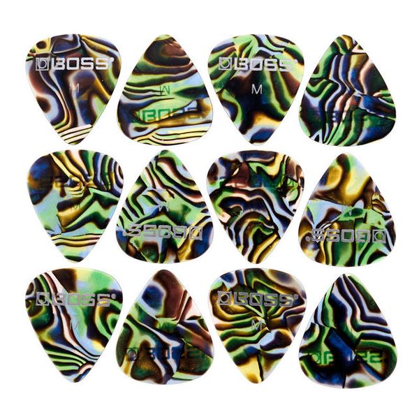 Boss Celluloid Pick Pack M Abalone