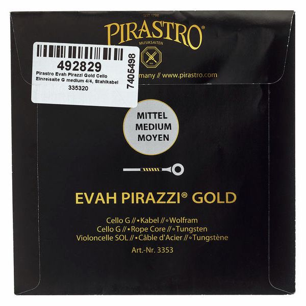 Pirastro Evah Pirazzi Gold Cello G Str.