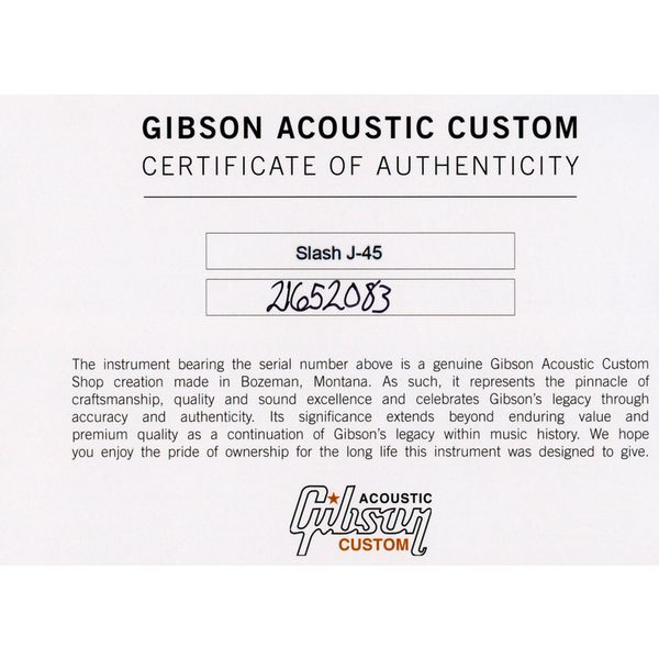Gibson Slash J-45 LH Vermillion Burst