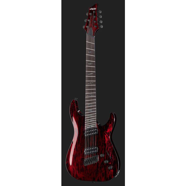 schecter silver mountain red