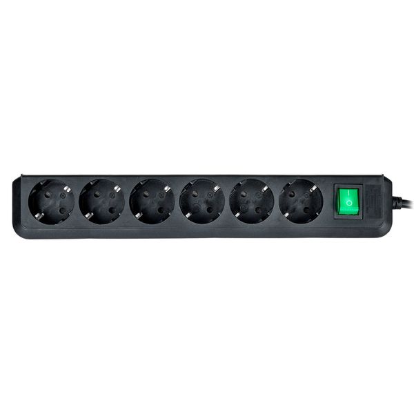 Brennenstuhl Eco-L 6 Way Split Sw 3m BK