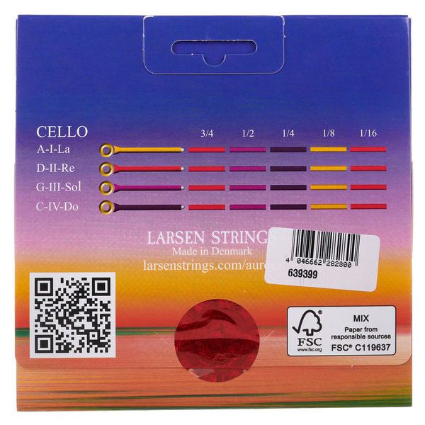 Larsen Aurora Cello Strings Set 1/8 M Thomann United States