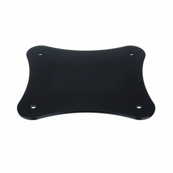 K&M 26749 Monitorplatte M – Schwarze Stahlablage Für Abhörmonitore, Mit Gummipads, Für Universalhalter