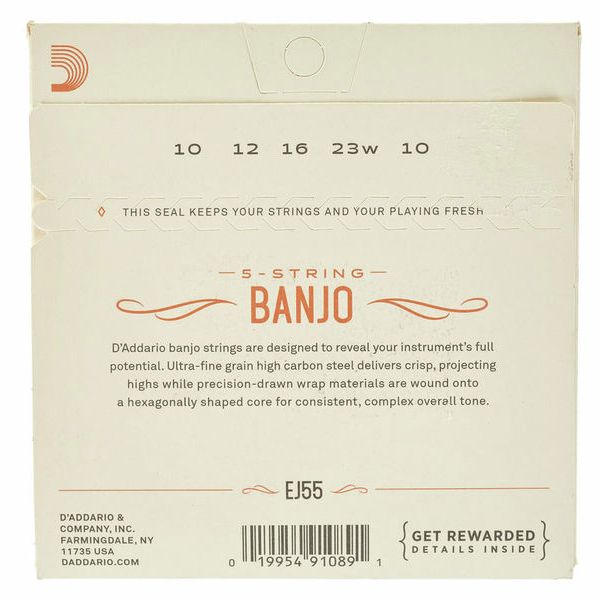 Daddario EJ55 Banjo Set