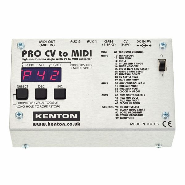 Kenton Pro CV to MIDI