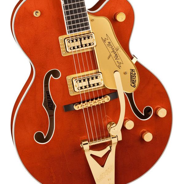 orange gretsch guitar