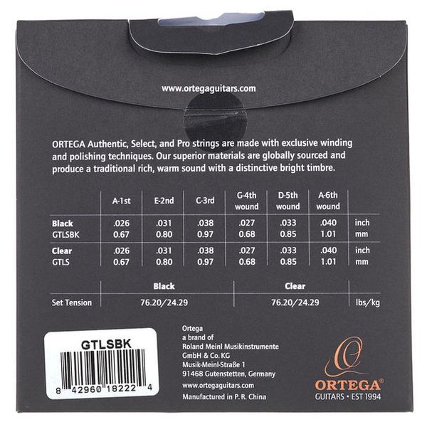 Ortega GTLSBK Guitarlele Strings
