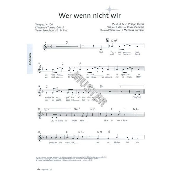 Music Factory Easy Charts Play-Along 12