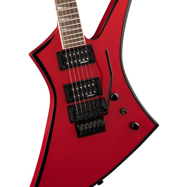 jackson red electric guitar