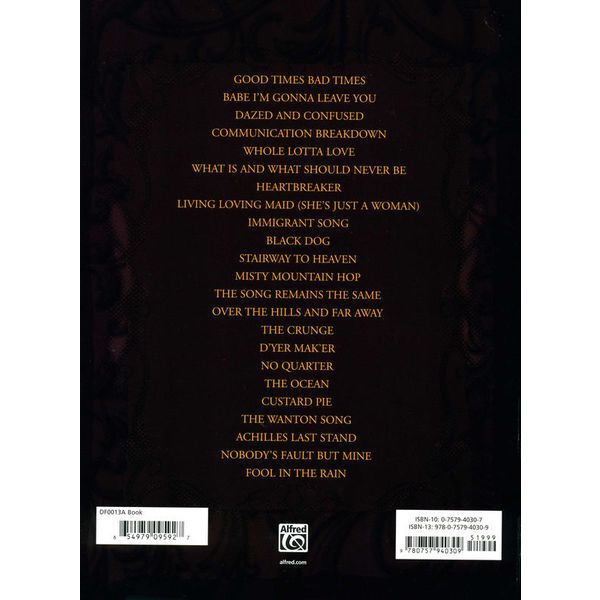 Alfred Music Publishing Drum Techniques Led Zeppelin Thomann UK