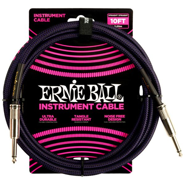 Ernie Ball Instr.Cable Braided 10ft PB