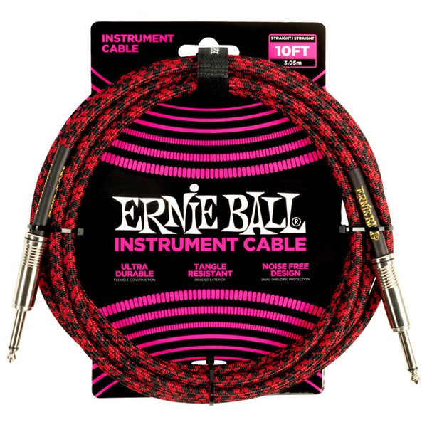 Ernie Ball Instr.Cable Braided 10ft RB