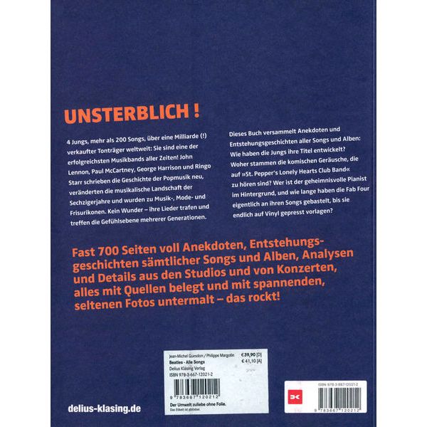 Delius Klasing Verlag Beatles Alle Songs