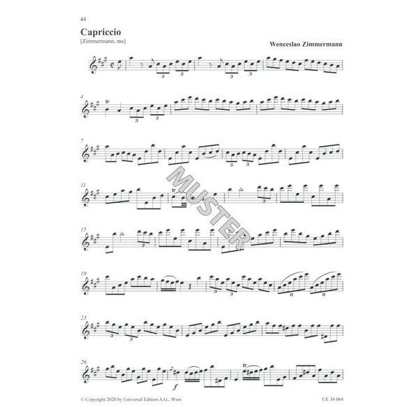Universal Edition 34 pièces pour flute seule