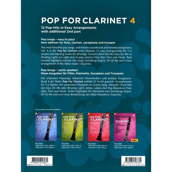 Schott Pop For Clarinet 4