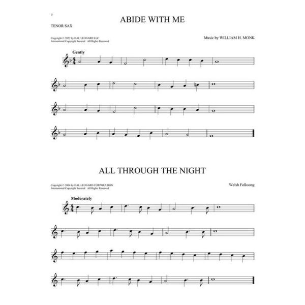 Hal Leonard 101 Peaceful Melodies T-Sax