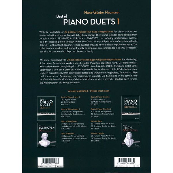 Schott Best Of Piano Duets 1