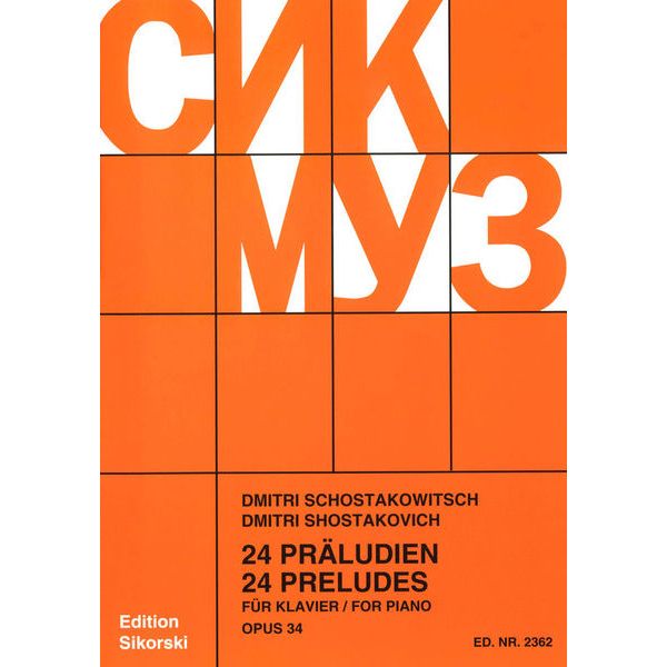 Sikorski Musikverlage Schostakowitsch 24 Präludien