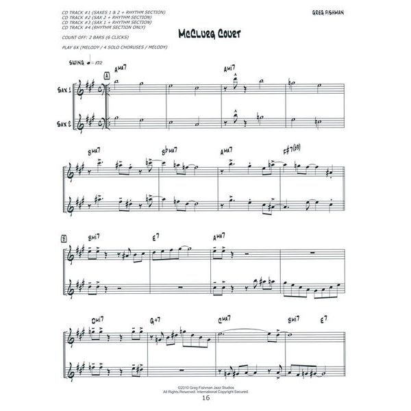 Greg Fishman Jazz Studios Jazz Saxophone Duets 3 Thomann Nederland