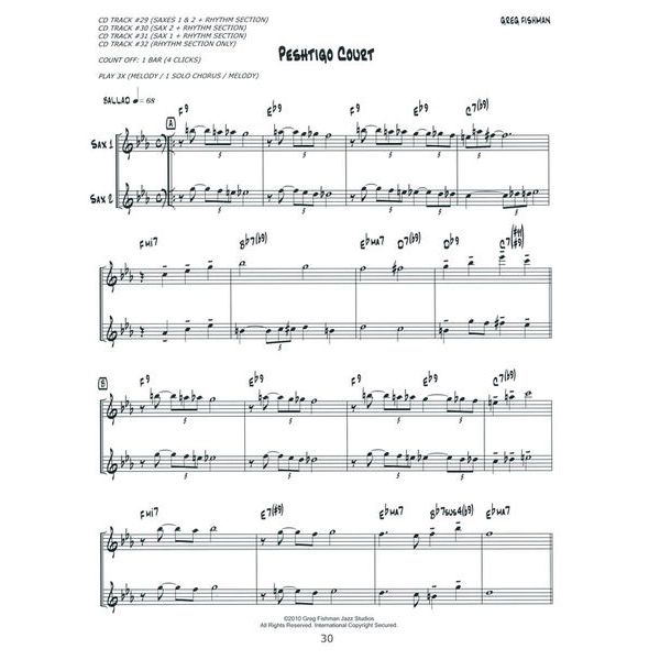 Greg Fishman Jazz Studios Jazz Saxophone Duets 3 Thomann Nederland