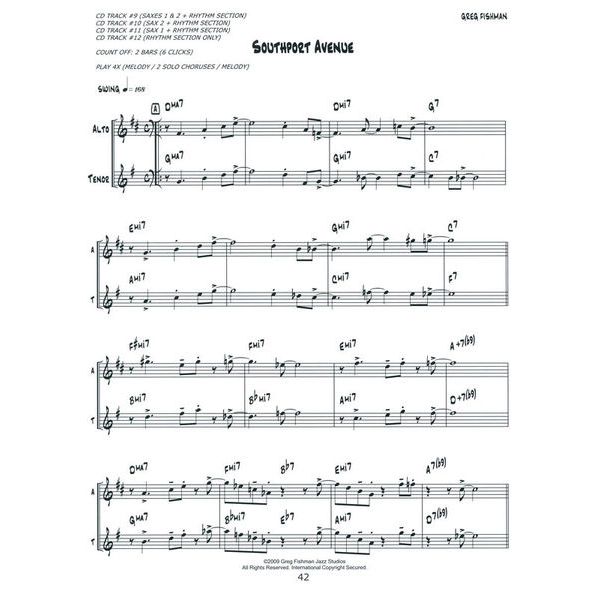 Greg Fishman Jazz Studios Jazz Saxophone Duets 3 Thomann Nederland