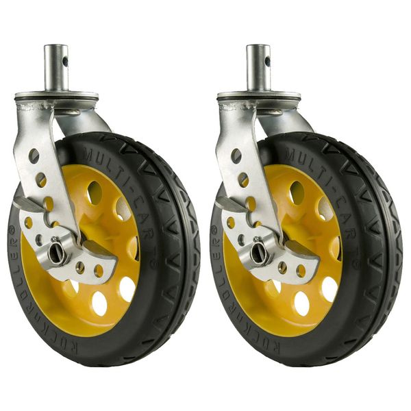 5" w/ brake-8 pcs 8 Pack Caster Wheels w/ Brake Casters Wheels 