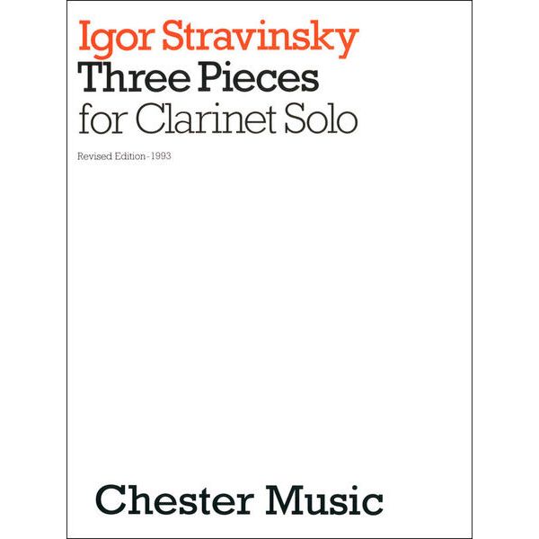Chester Music Strawinsky Three Pieces Clarin