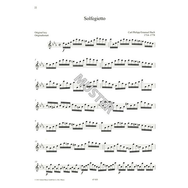 Schott Bach for Alt-Blockflöte