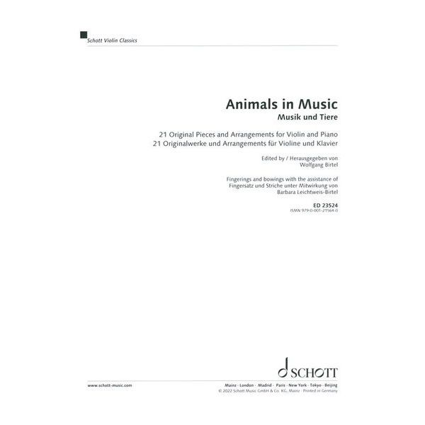 Schott Musik und Tiere Violin