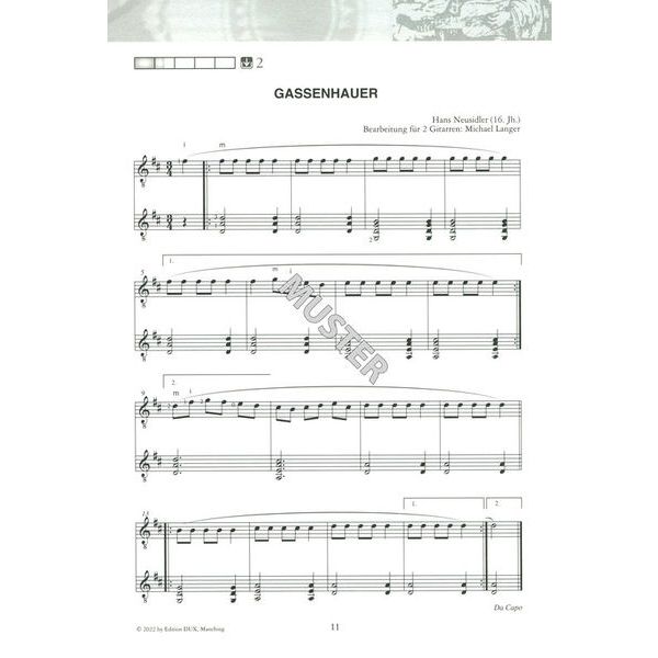 Edition Dux Saitenwege für zwei Gitarren 1