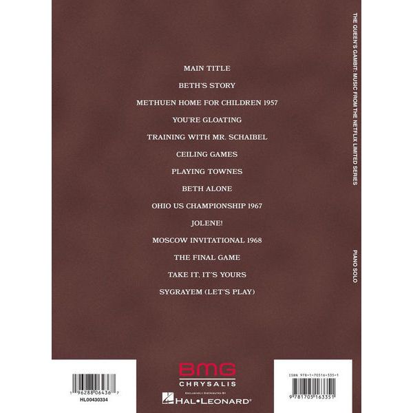 Hal Leonard The Queen's Gambit