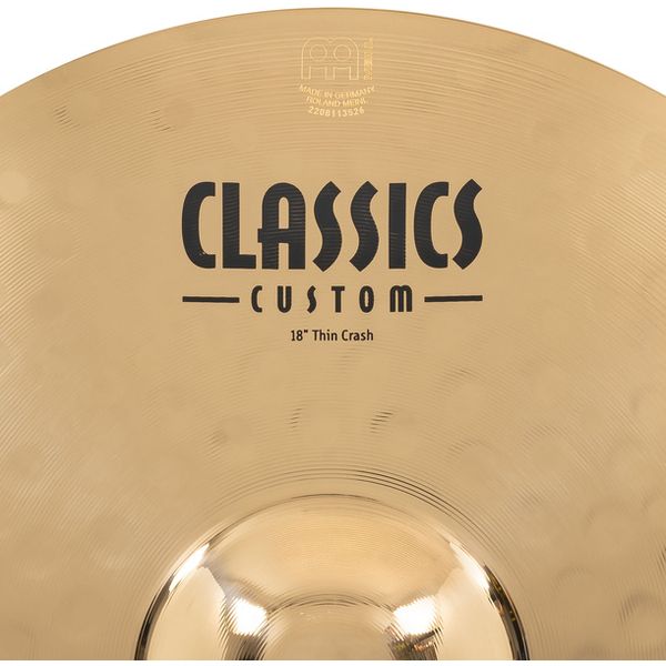 Meinl 18" Classics Custom Thin Crash
