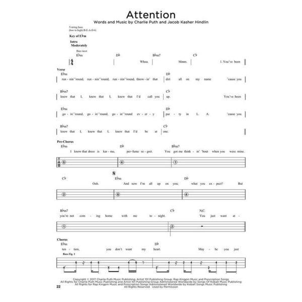 Hal Leonard First 50 Pop Songs Bass Thomann Elláda