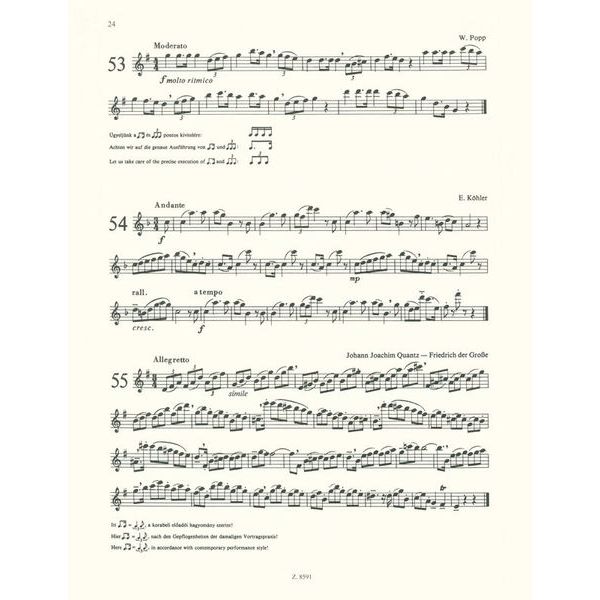 Edition Musica Budapest Ausgewählte Etüden Flute 1