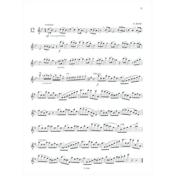 Edition Musica Budapest Ausgewählte Etüden Flute 2