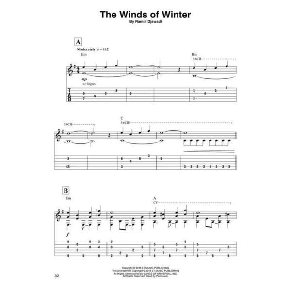 Hal Leonard Game of Thrones Guitar Thomann United States