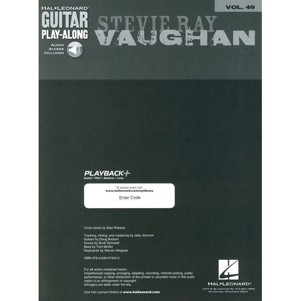 Hal Leonard Guitar Play-Along Ray Vaughan