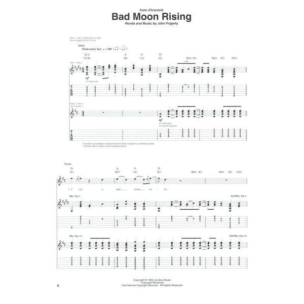 Hal Leonard Best Of Creedence Clearwater